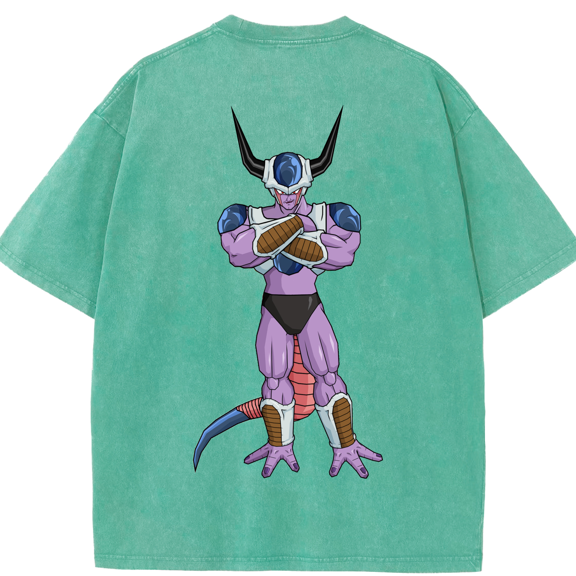 （画像用） ドラゴンボール フリーザ DRAGON BALL Frieza 綿100% ヴィンテージ風 半袖Tシャツ（背面プリント）